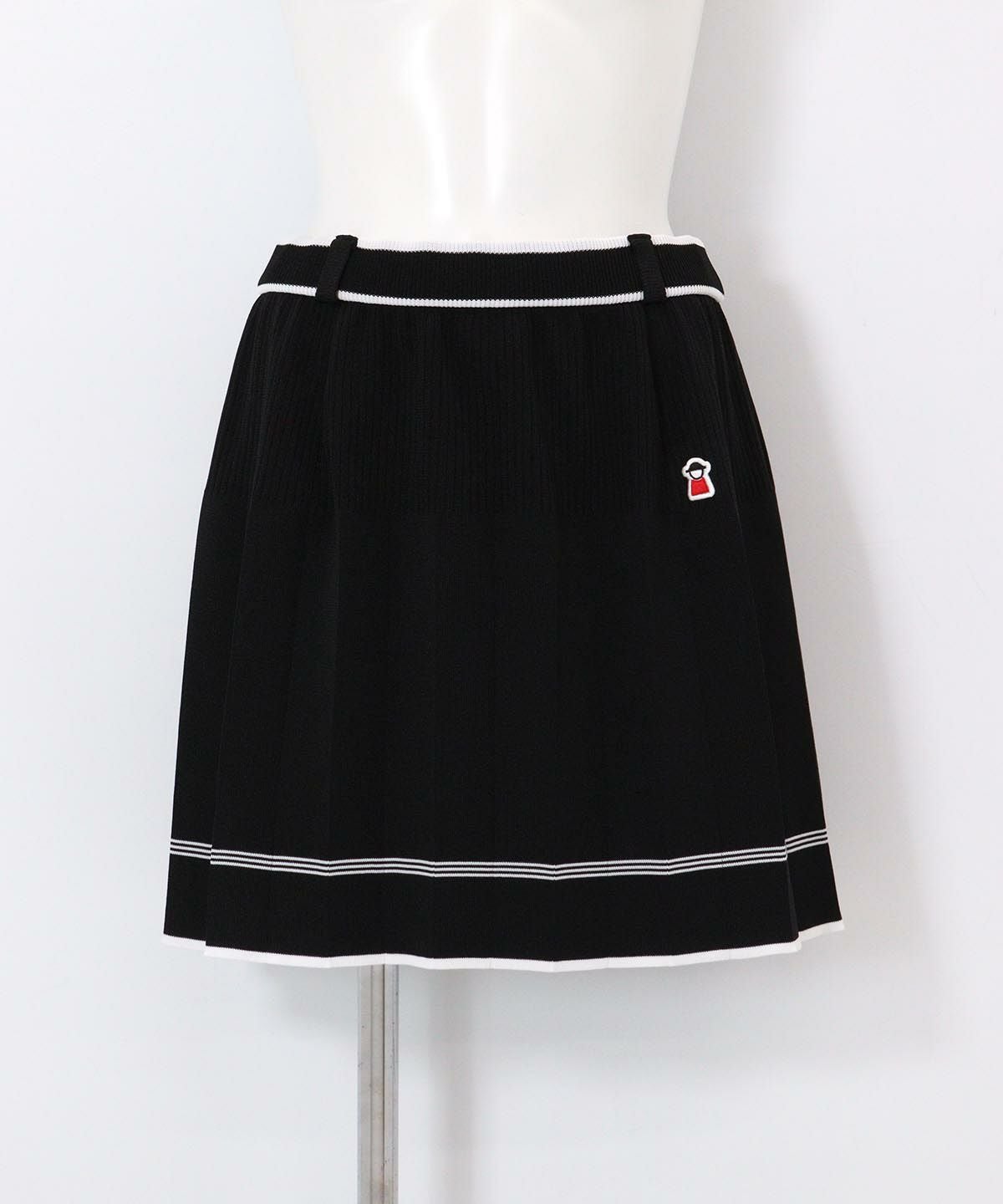 ニットプリーツスカート(ブラック)