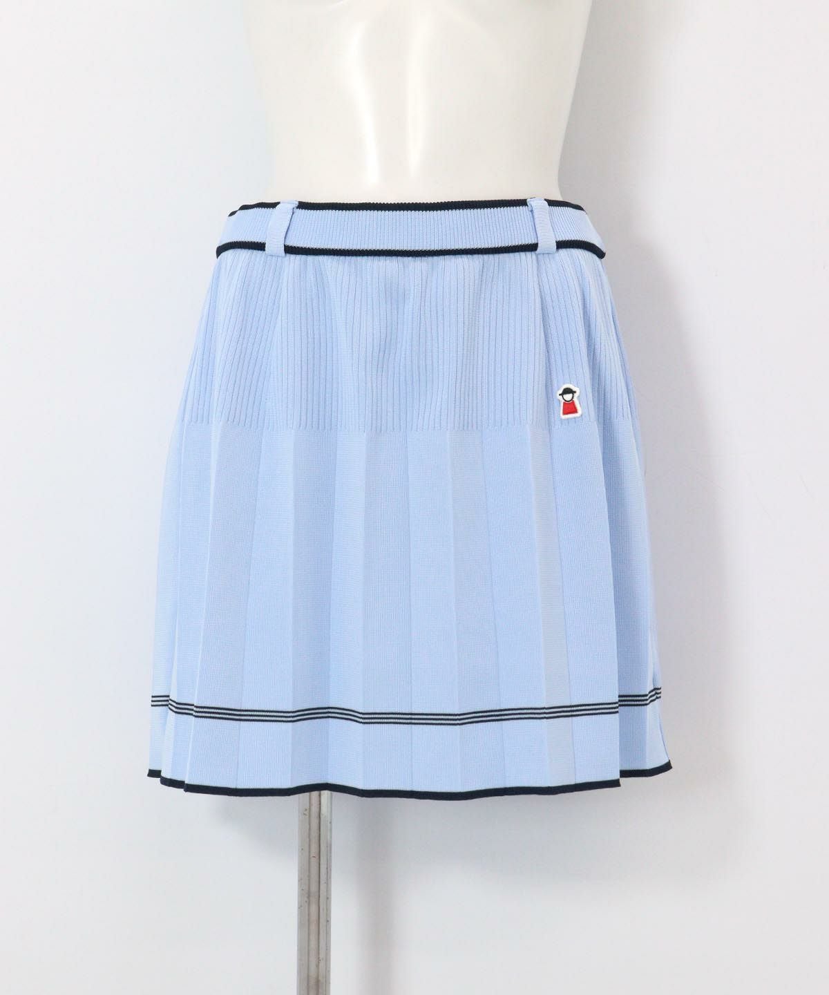 ニットプリーツスカート(ブルー)