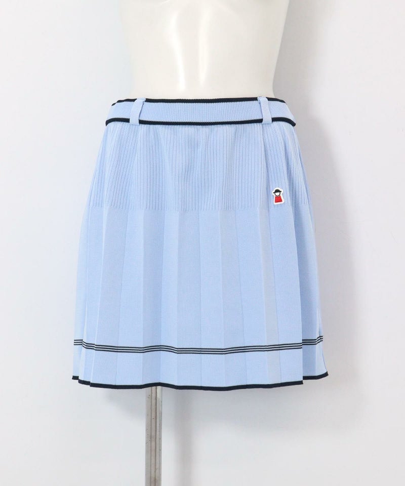 ニットプリーツスカート(ブルー)