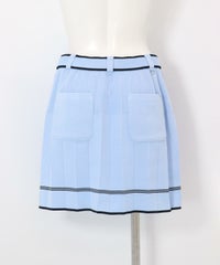 ニットプリーツスカート後(ブルー)
