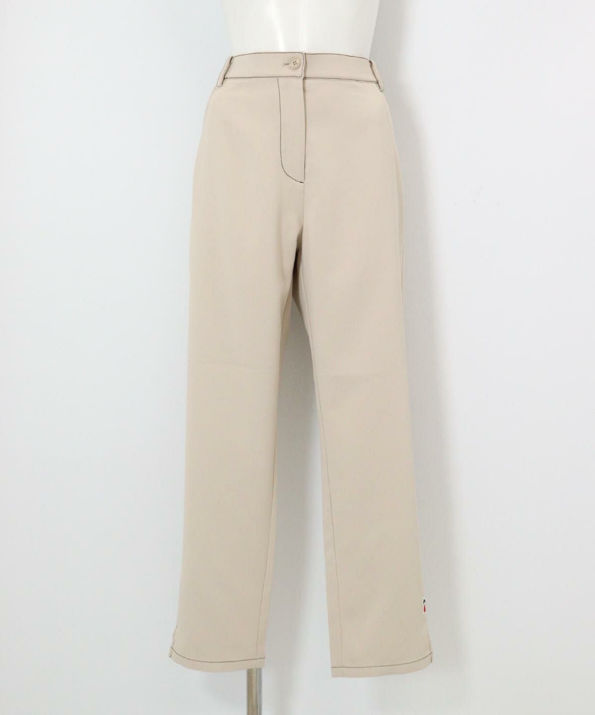 裾ステッチパンツ（ベージュ）