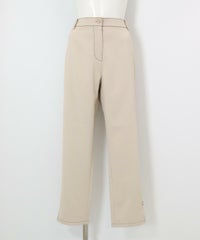 裾ステッチパンツ（ベージュ）