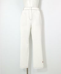 裾ステッチパンツ（ホワイト）