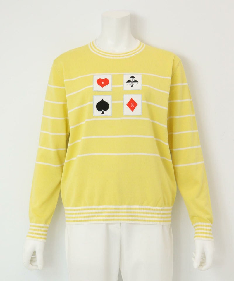 トランプモチーフボーダーニット（イエロー）