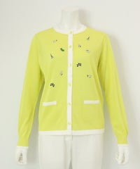 刺繍カーディガン（イエロー）