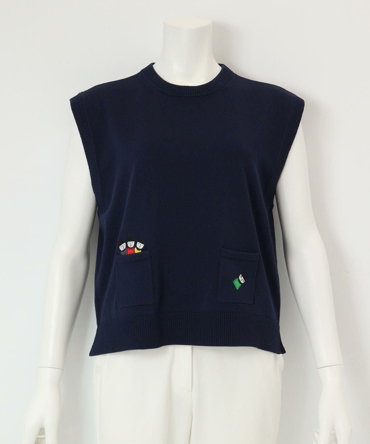 コットン混刺繍ニットベスト|ピッコーネクラブ-アウトレット- - ゴルフ