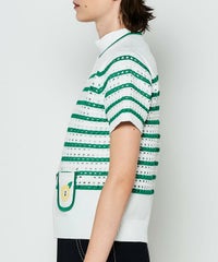 モデル着用画像（ホワイト×グリーン）