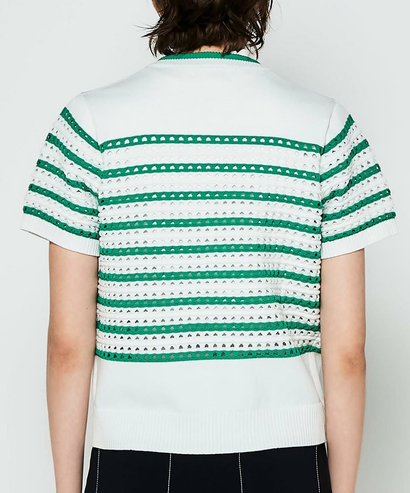 モデル着用画像（ホワイト×グリーン）