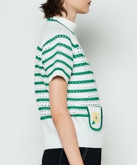 モデル着用画像（ホワイト×グリーン）