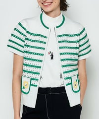 モデル着用画像（ホワイト×グリーン）