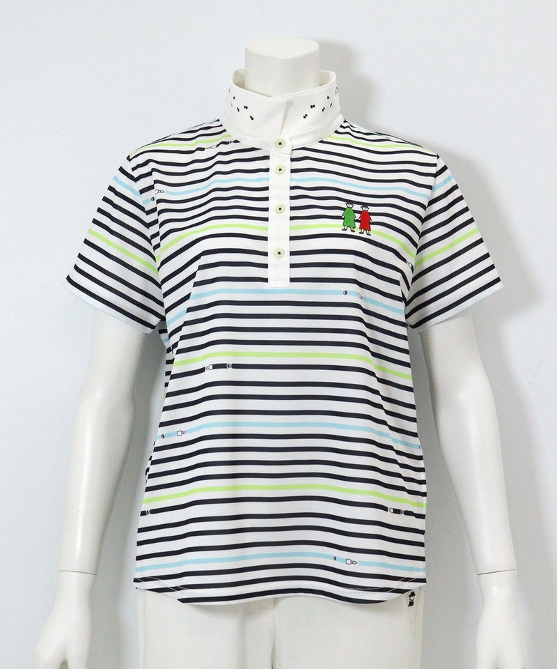 万年筆ボーダーポロシャツ（ネイビー）