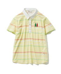 万年筆ボーダーポロシャツ（イエロー）