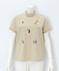 ポイント刺繍UV冷感プルオーバー(ベージュ)