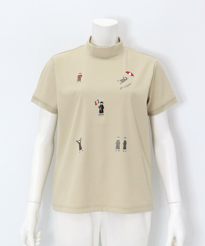 ポイント刺繍UV冷感プルオーバー(ベージュ)