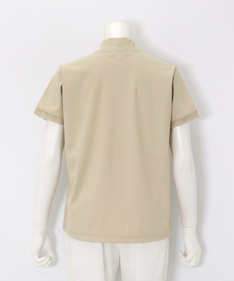 ポイント刺繍UV冷感プルオーバー(ベージュ)後ろ