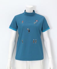 ポイント刺繍UV冷感プルオーバー(ライトブルー)