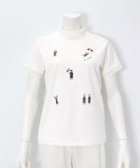 ポイント刺繍UV冷感プルオーバー(ホワイト)