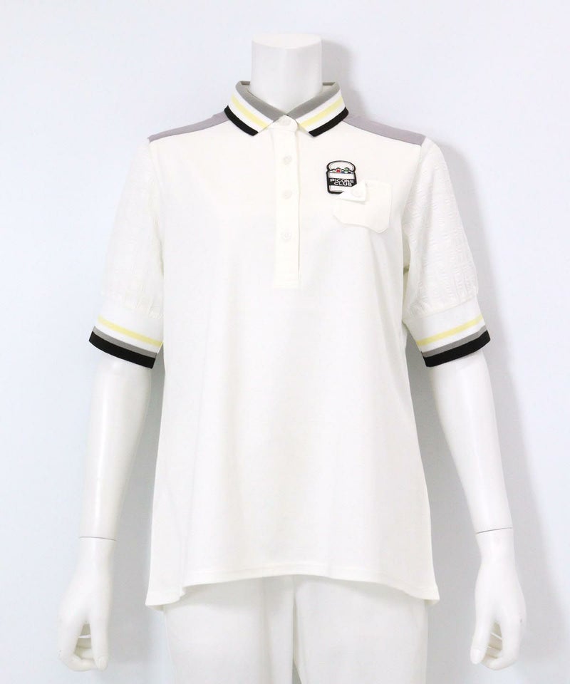 袖切替ポロチュニック（ホワイト）