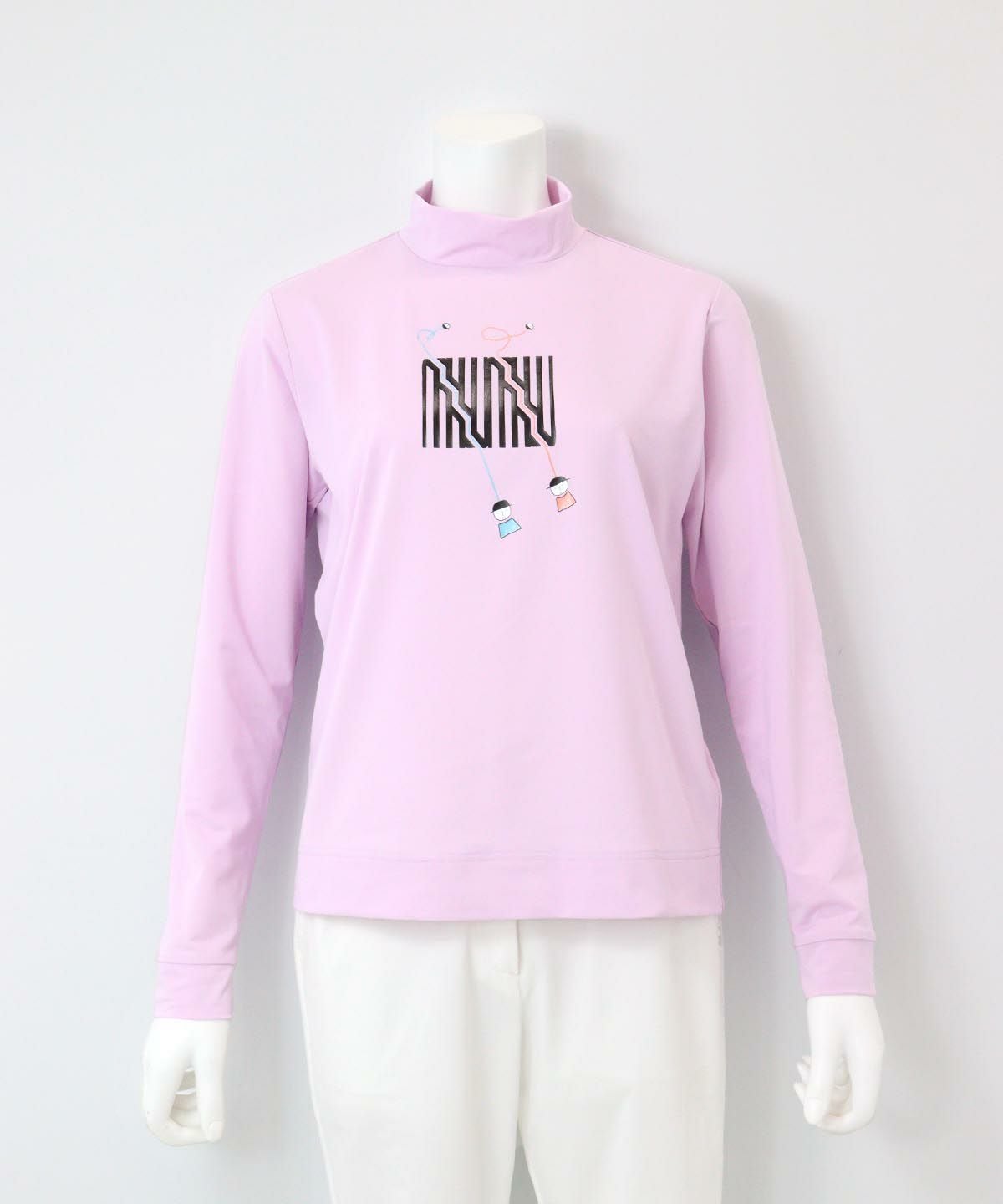 UV速乾ハイネックプルオーバー（ピンク）