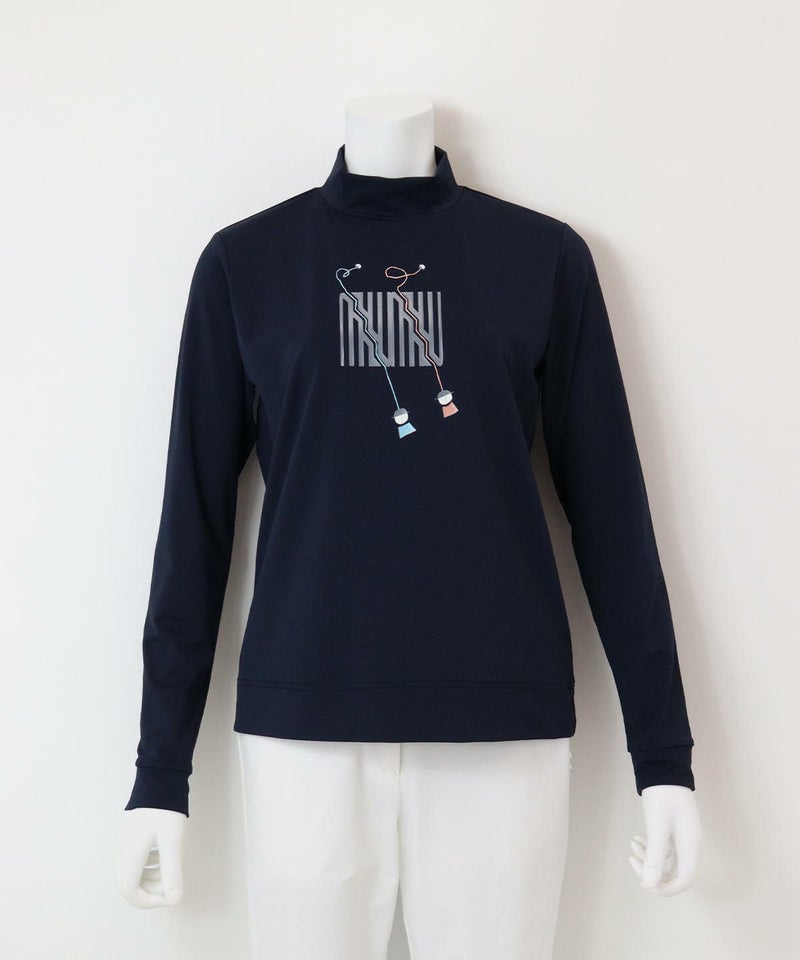 UV速乾ハイネックプルオーバー（ネイビー）