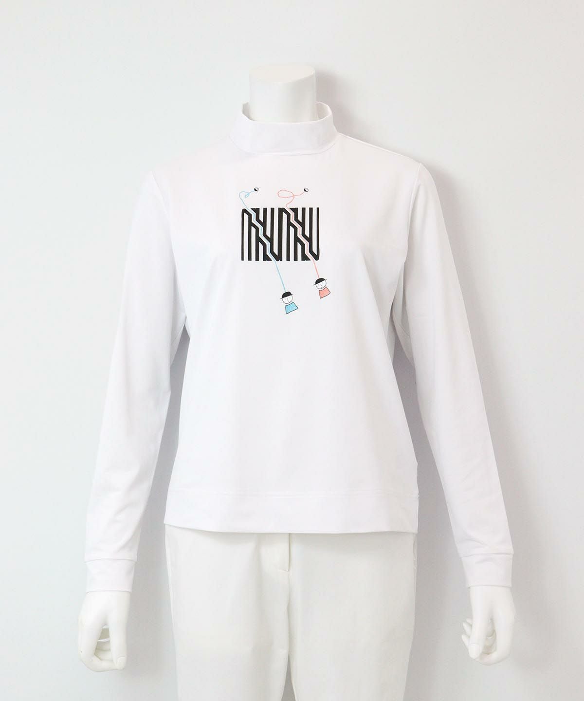 UV速乾ハイネックプルオーバー（ホワイト）