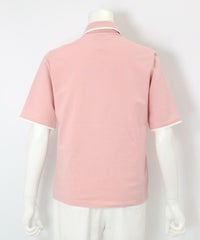 プードルモチーフ半袖ポロシャツ（ピンク）
