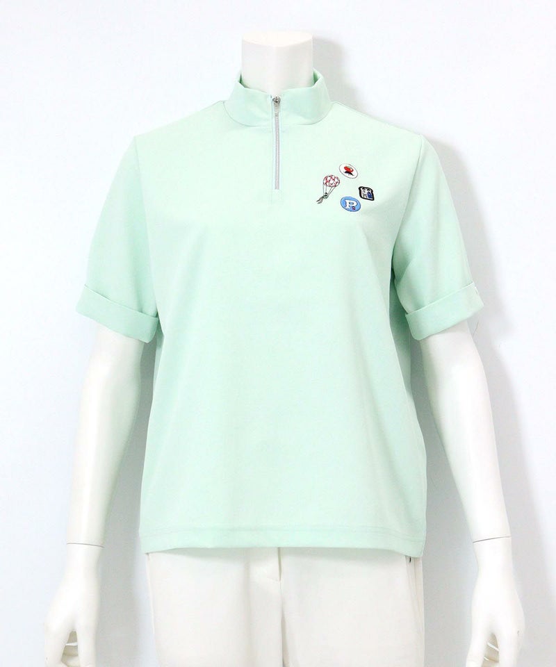 ハーフジップUVプルオーバー（ライトグリーン）