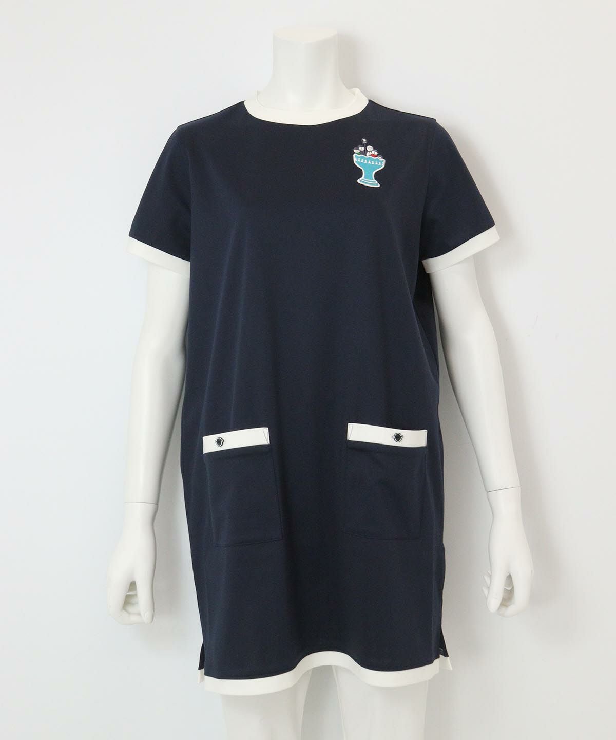 UVチュニック丈プルオーバー（ネイビー）