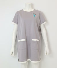 UVチュニック丈プルオーバー（ライトグレー）