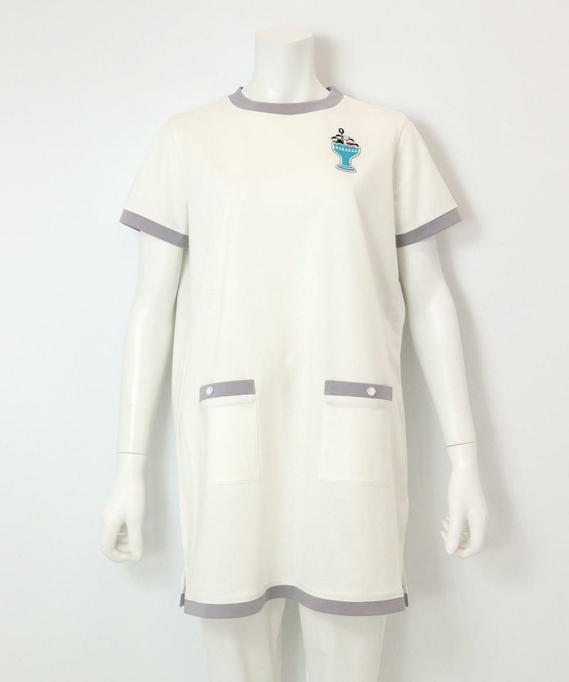 UVチュニック丈プルオーバー（ホワイト）