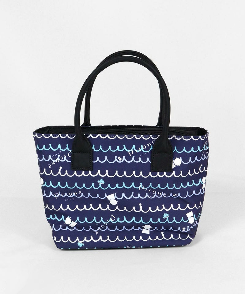 波ボーダー柄バッグ（ネイビー）