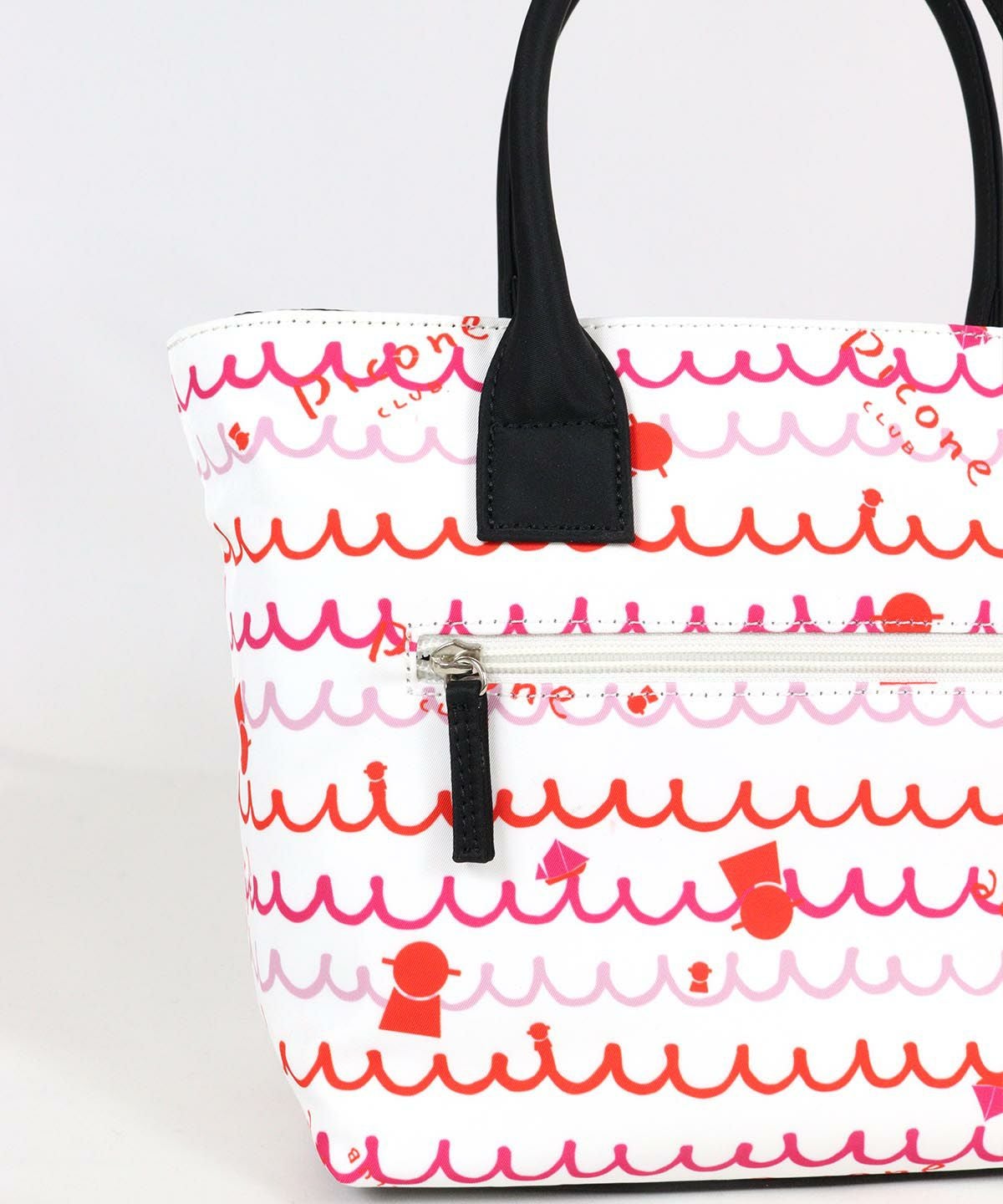 後ファスナー部分（ホワイト×レッド）