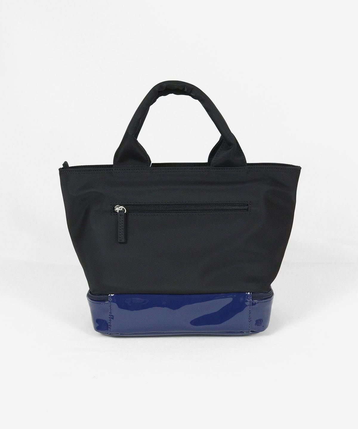 保冷ポケット付き二層バッグ後（ブラック）