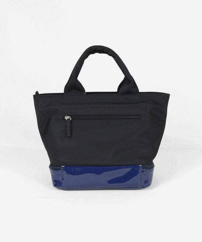 保冷ポケット付き二層バッグ後（ブラック）