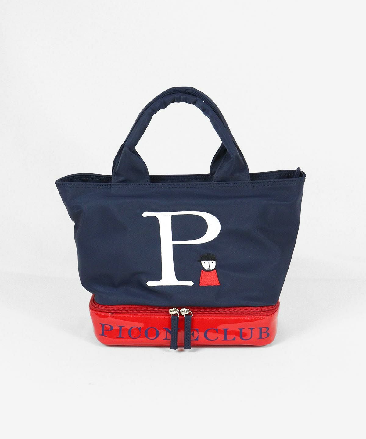 保冷ポケット付き二層バッグ（ネイビー）