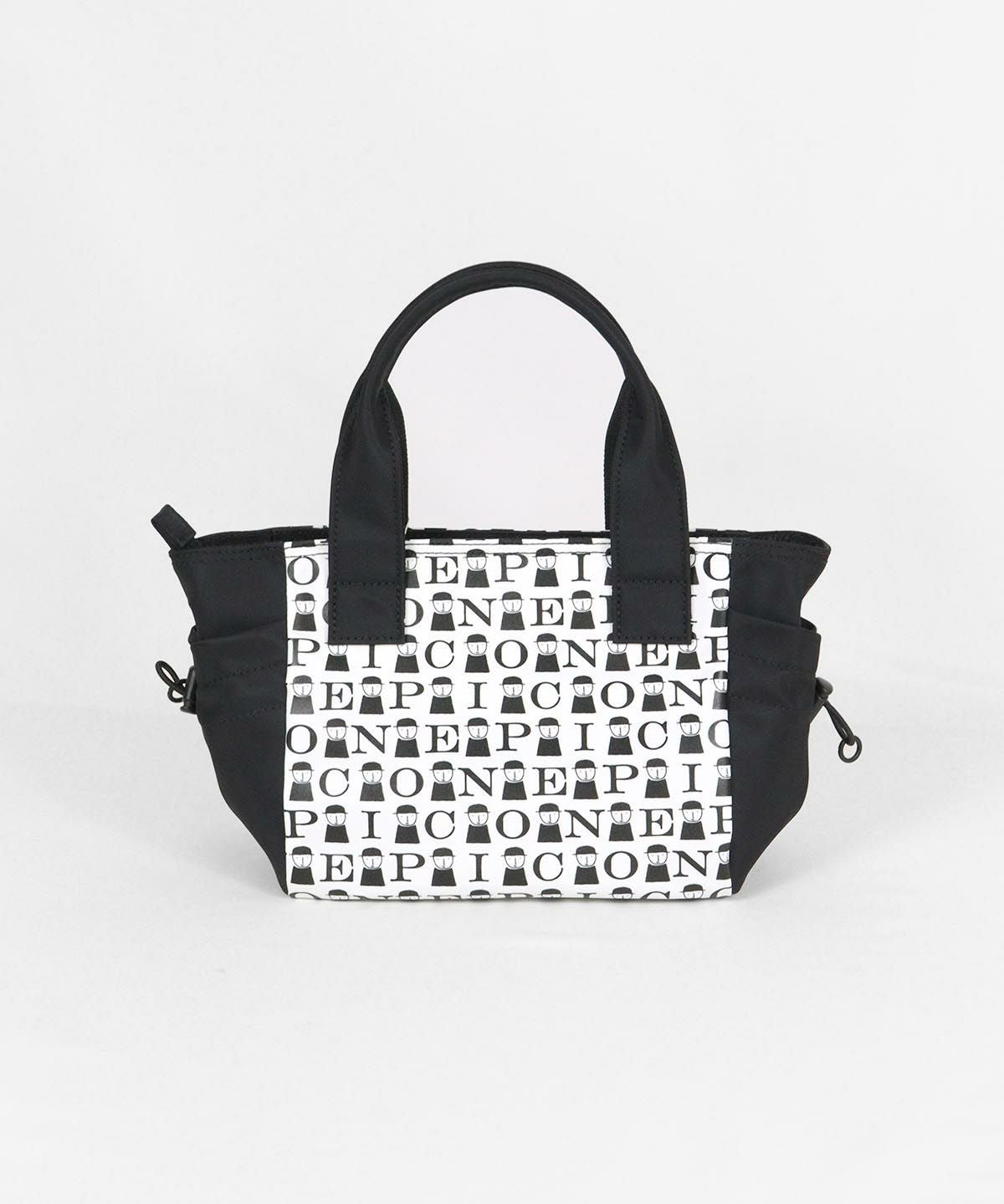 ピコ柄切替バッグ後（ブラック）