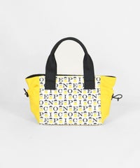 ピコ柄切替バッグ（イエロー）