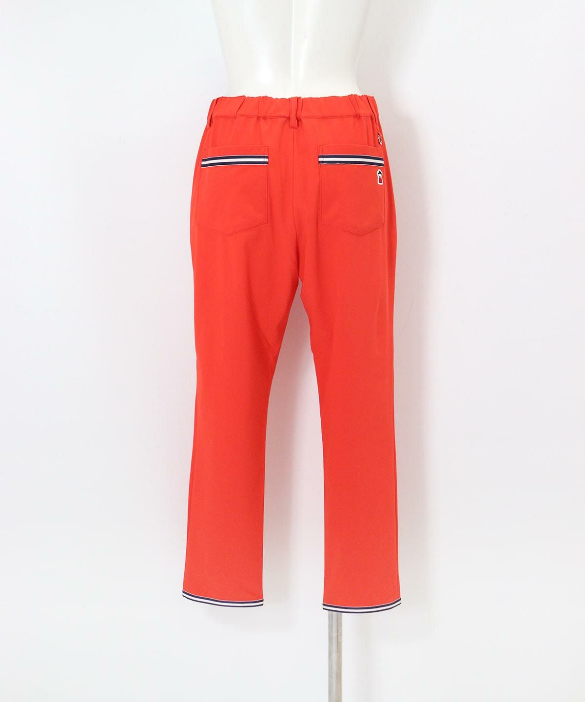 UV速乾ヘムラインパンツ後（レッドオレンジ）