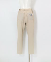 UV速乾ストライプ柄ポケットパンツ後（ベージュ）