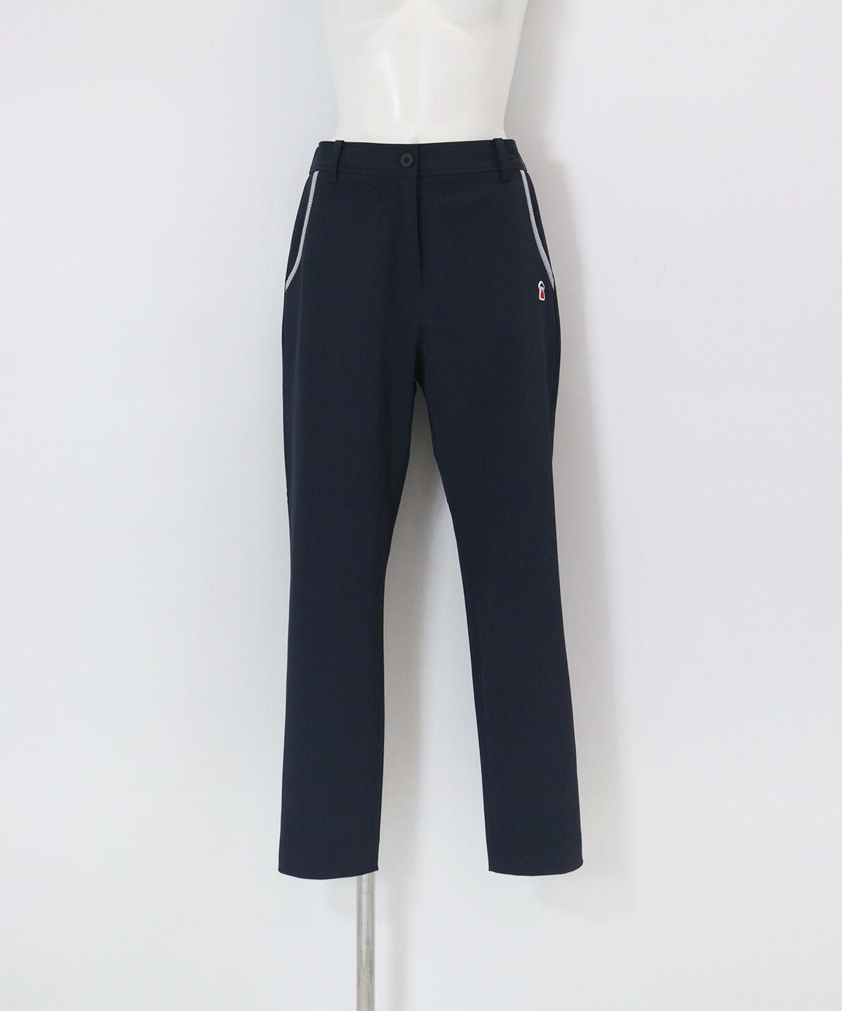 UV速乾ストライプ柄ポケットパンツ（ネイビー）