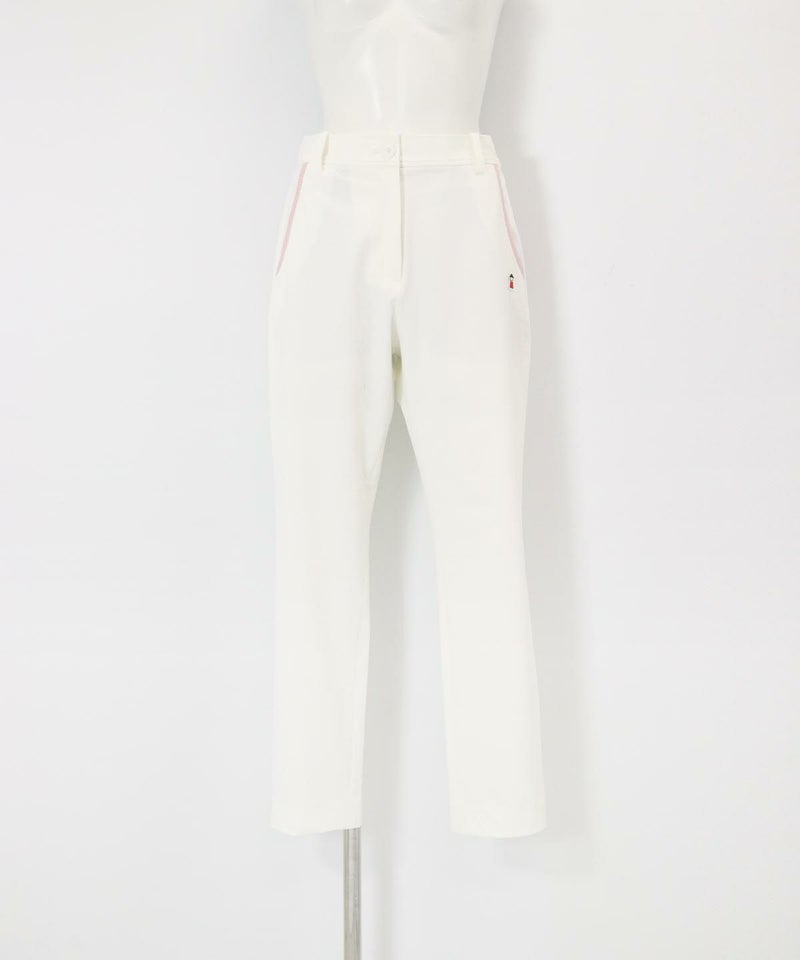 UV速乾ストライプ柄ポケットパンツ（ホワイト）