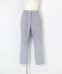 冷感ピコ刺繍ストライプパンツ（ネイビー）