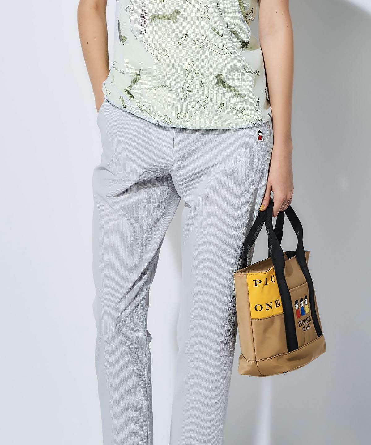 冷感ピコ刺繍ストライプパンツ|ピッコーネクラブ-アウトレット