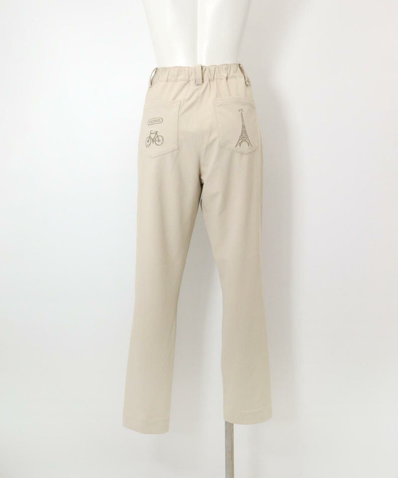  バックポケット刺繍パンツ後（ベージュ）