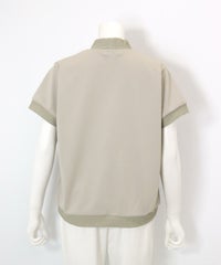 スパンコール刺繍ハイネックプルオーバー後(ベージュ）