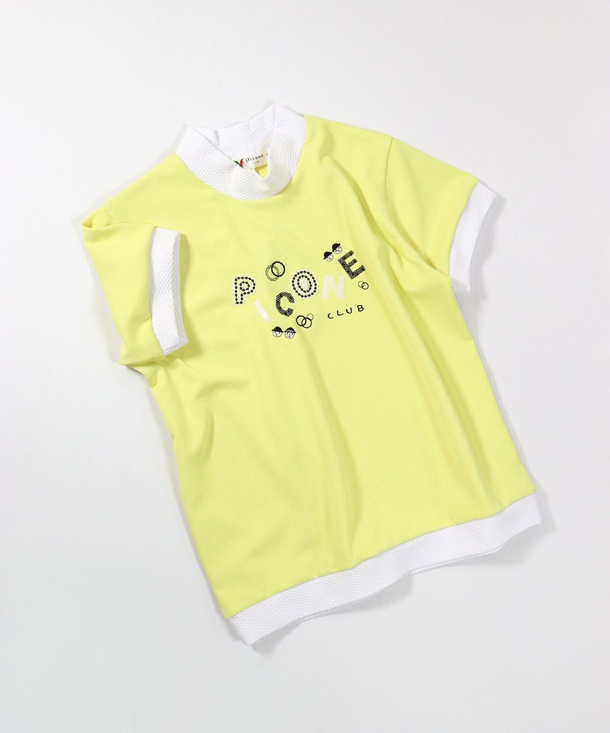 スパンコール刺繍ハイネックプルオーバー(イエロー）