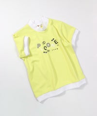 スパンコール刺繍ハイネックプルオーバー(イエロー）