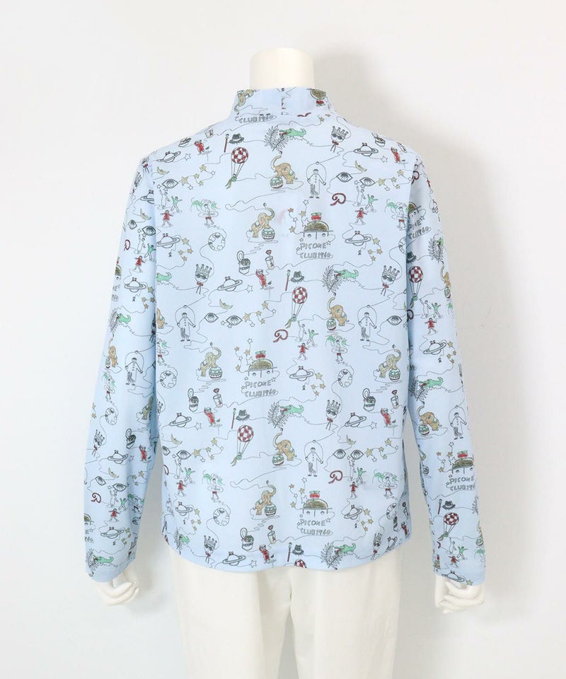 総イラストUV冷感プルオーバー後（ブルー）