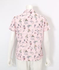 UV冷感アートポロシャツ(ピンク)後ろ