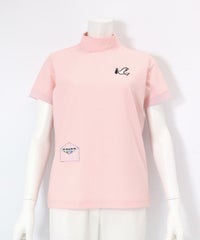 UV冷感ハイネック刺繍プルオーバー（ピンク）